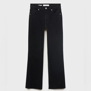 Mango Sienna Flare Crop Jeans in Black